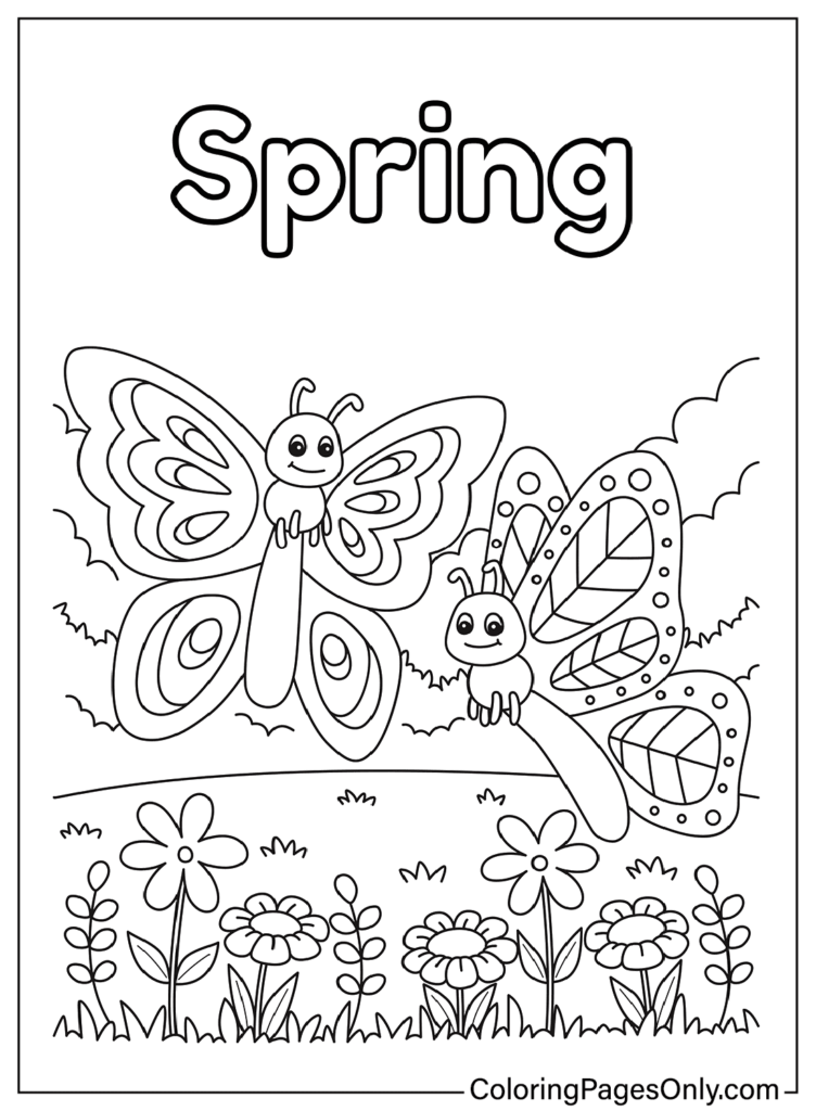 Free Spring Coloring Pages: Fun for Kids! Free Spring Coloring Pages: Fun for Kids!