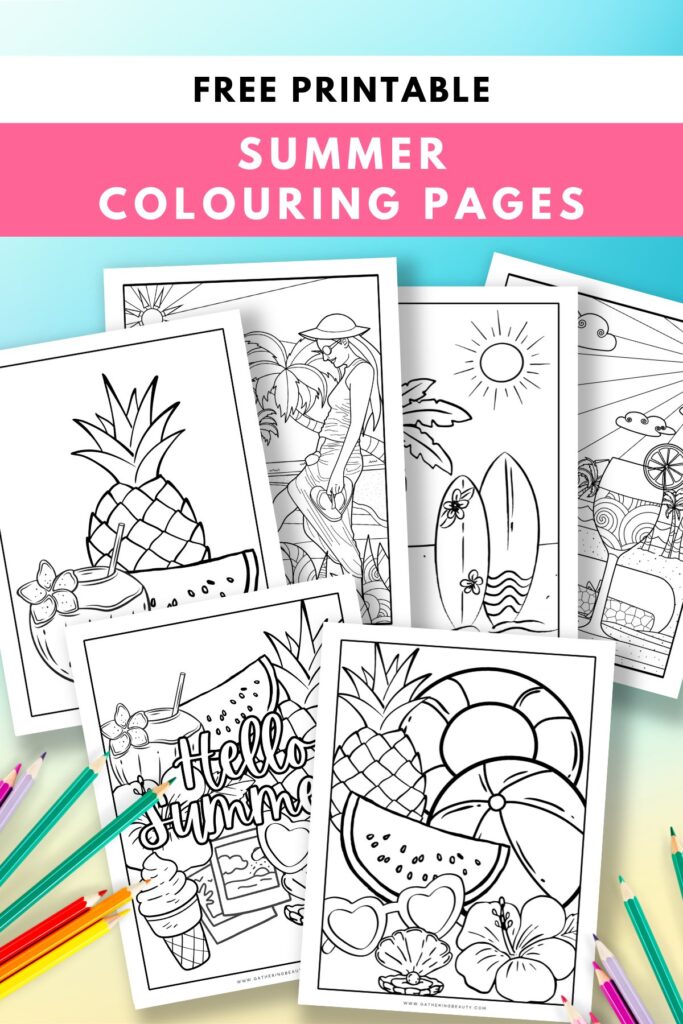 Free Summer Colouring Pages for Adults and Kids – Fun Collection Free summer colouring pages for adults and kids featuring various summer themes