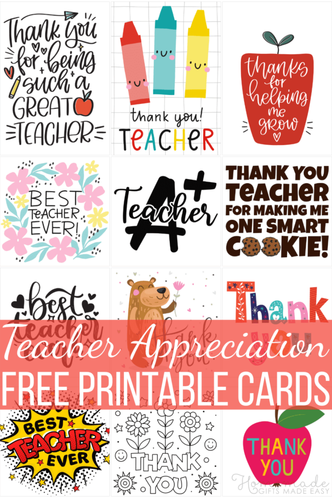 Free Teacher Appreciation Printable Cards – Printable Board Games Free Teacher Appreciation Printable Cards - Printable Board Games