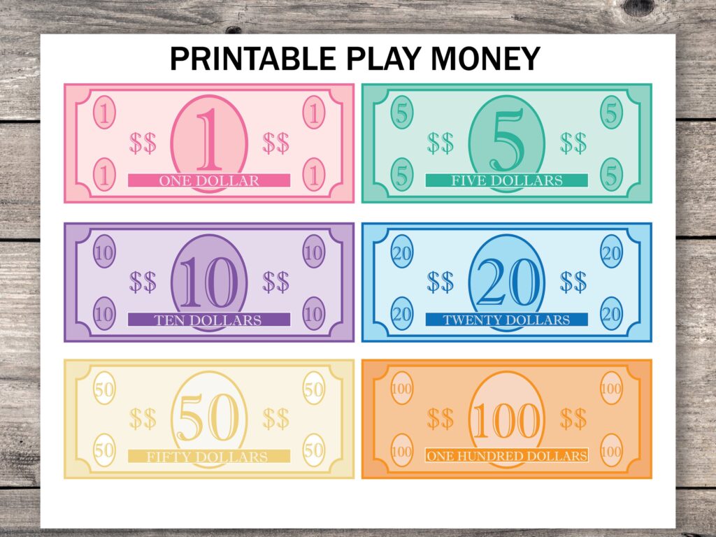 Free Template For Play Money - Realistic Printable Play Money Printable World Holiday/blank Play Money ...