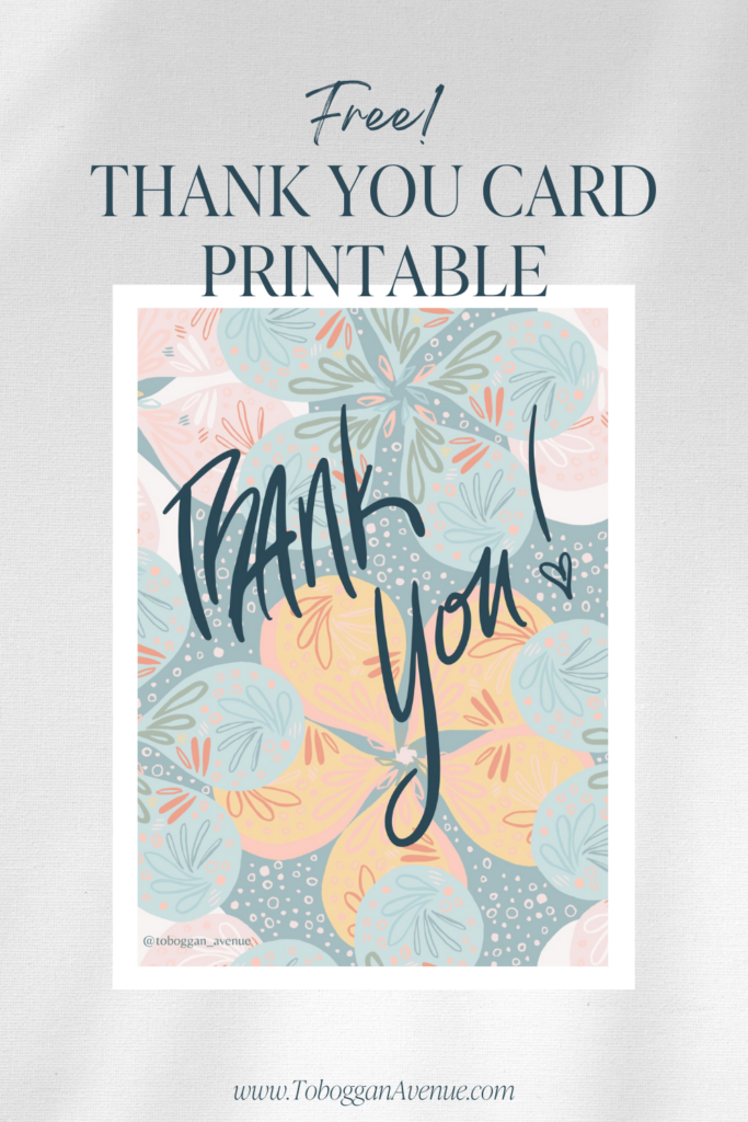 Free Thank You Card Printable! | Editable volunteer thank you card ...
