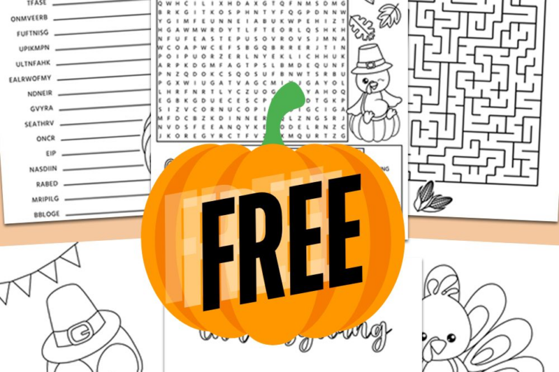 Free Thanksgiving Activities For Kids