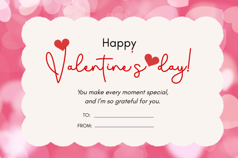 Free Valentines Day Card Template
