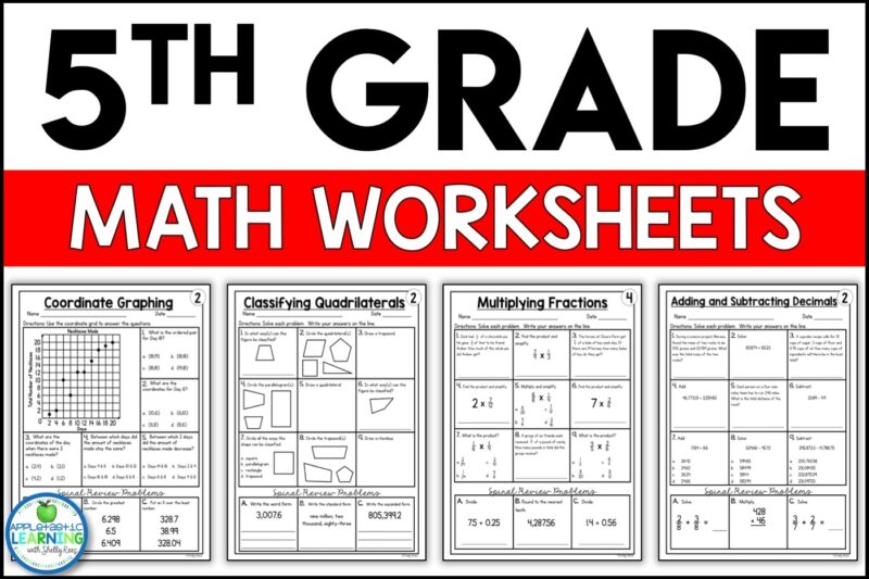 Free Worksheets For 5th Grade