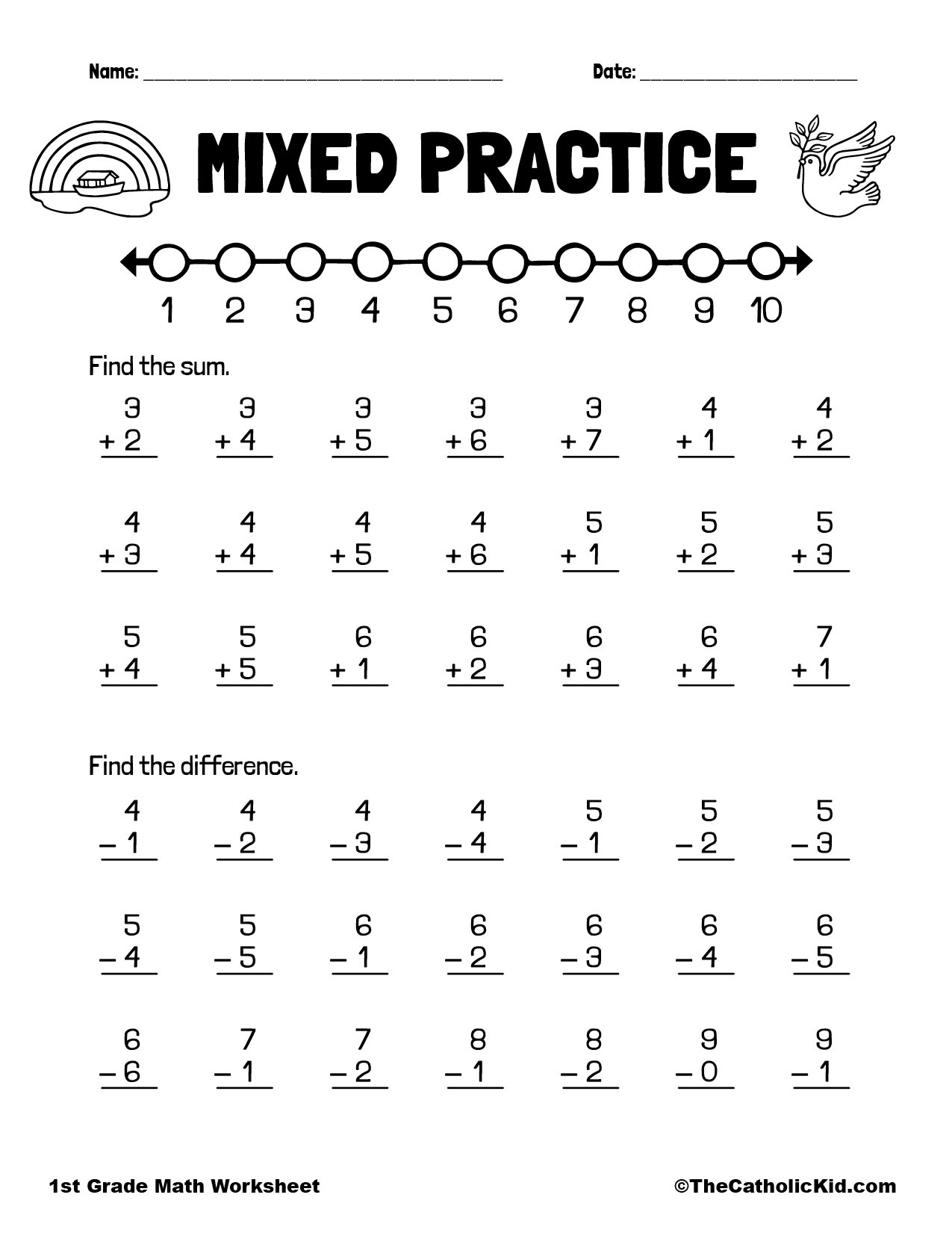 Free Worksheets For First Grade - 1st Grade Math Worksheets (Free Printables) - Worksheets Library