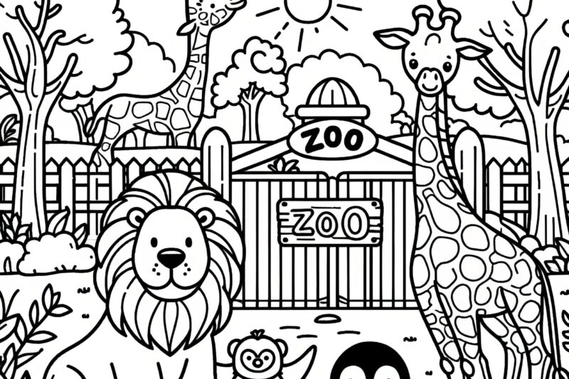 Free Zoo Animal Coloring Pages