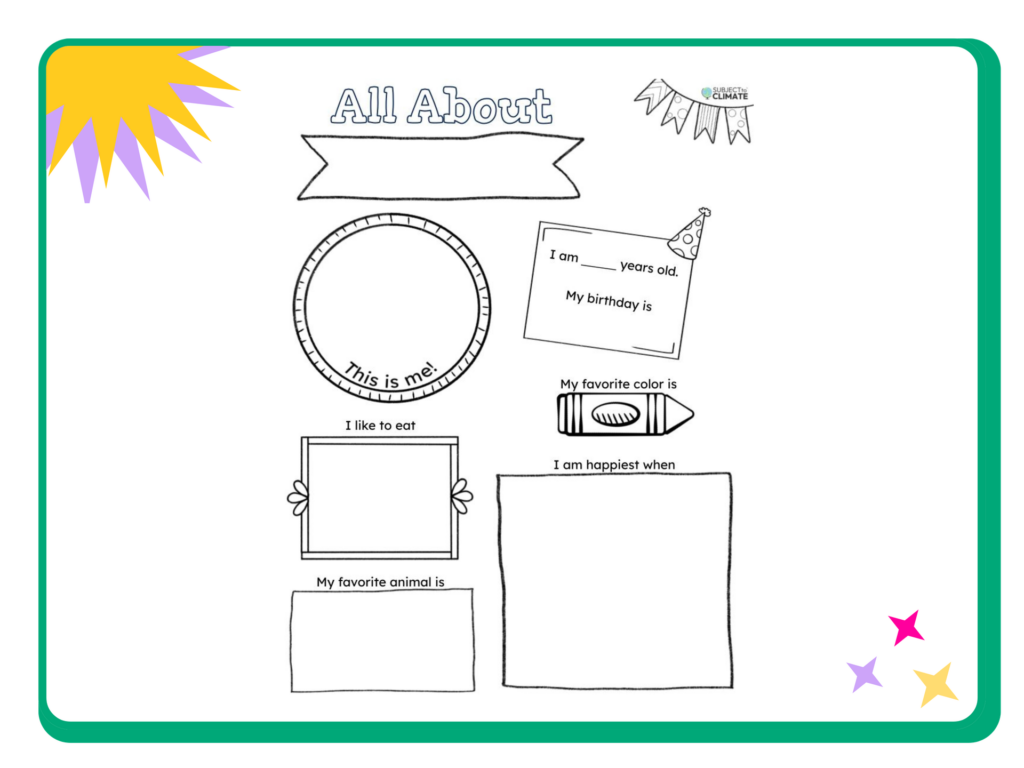 Fun Activity Sheets For 5th Graders – All About Me Worksheet Engaging Fun Activity Sheets For 5th Graders featuring an All About Me worksheet