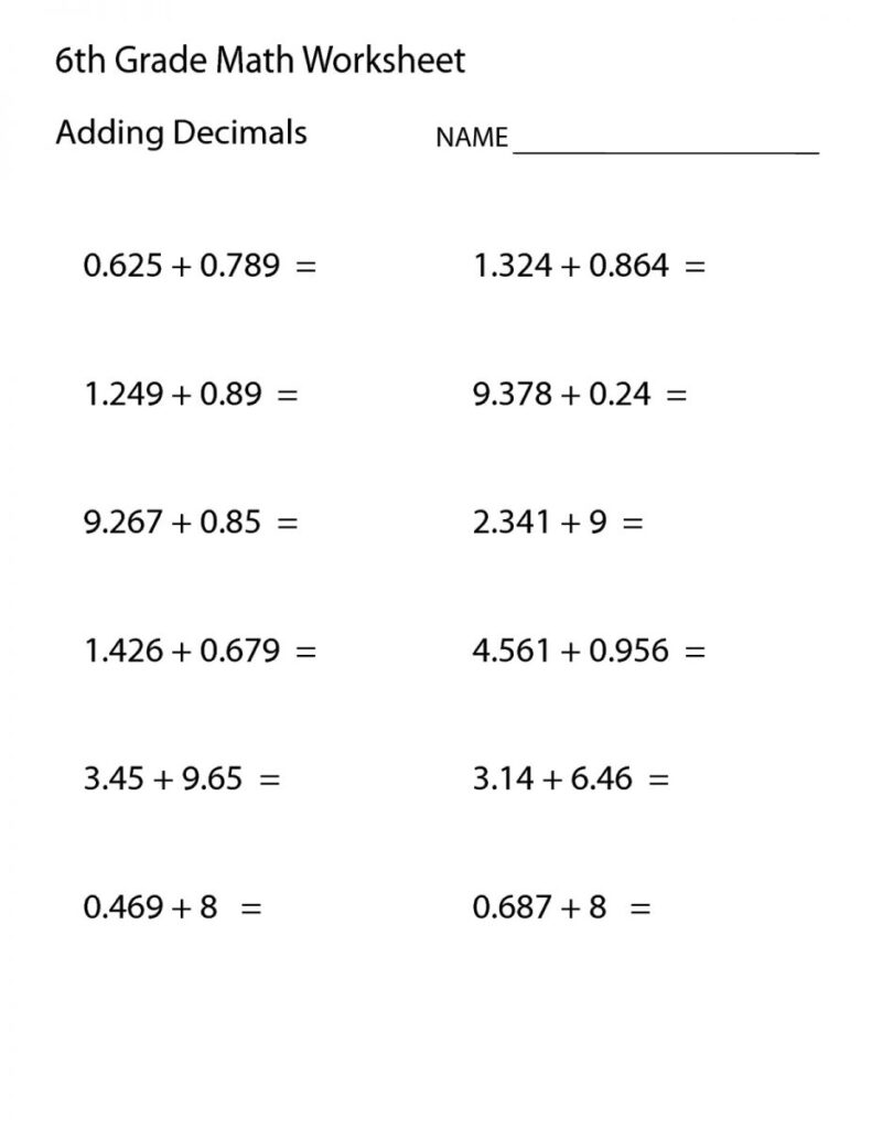 Fun Math Worksheets For 6th Graders – 6th Grade Printable Worksheets – King Printables Fun Math Worksheets For 6th Graders - 6th Grade Printable Worksheets - King Printables
