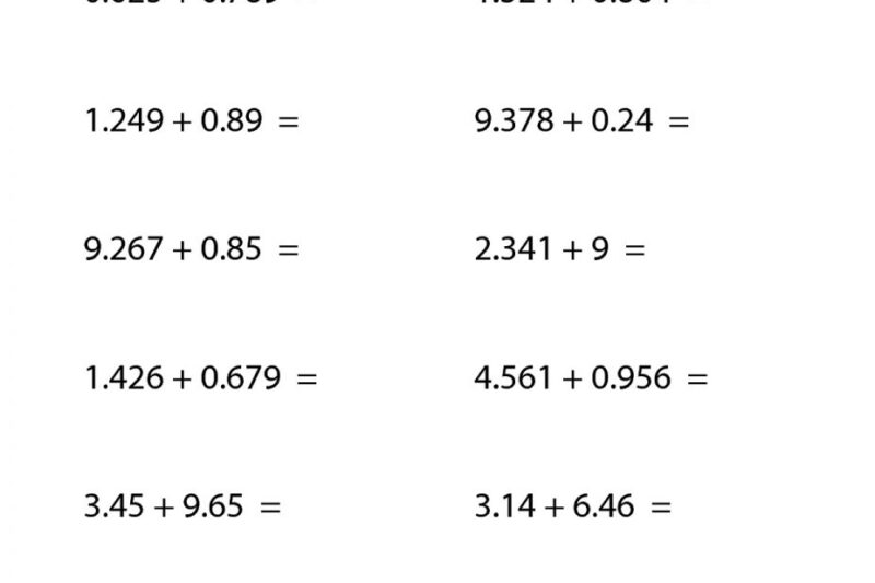 Fun Math Worksheets For 6th Graders