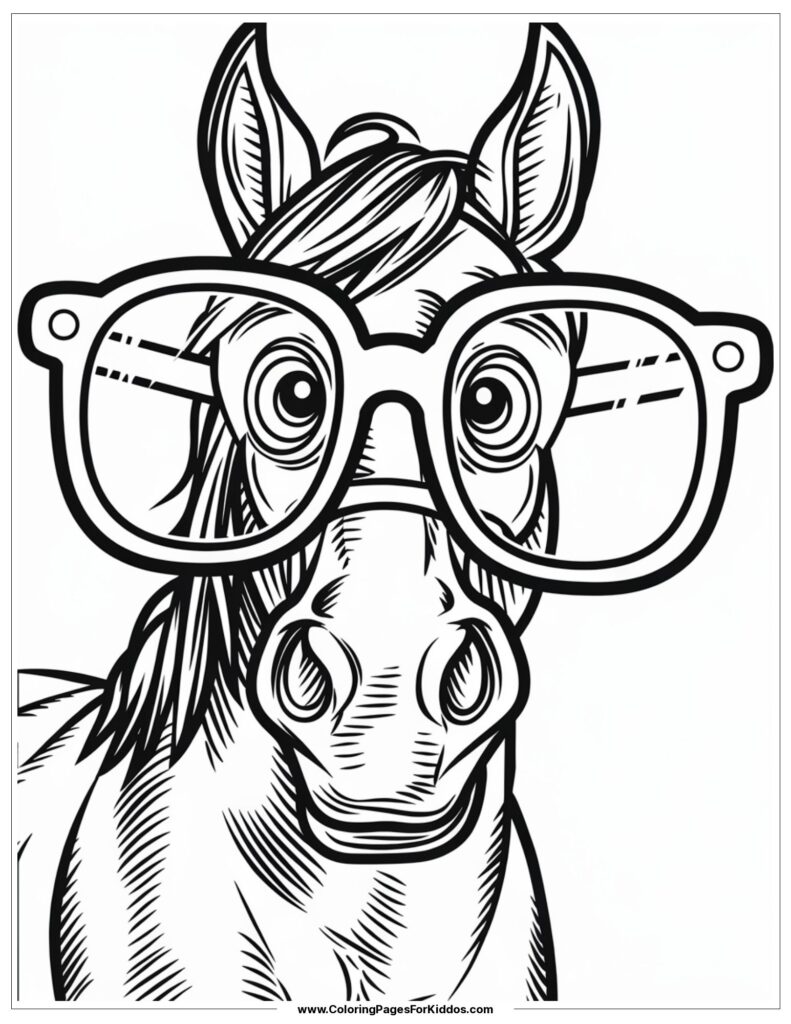 Funny Horse Coloring Pages Funny Horse Coloring Pages