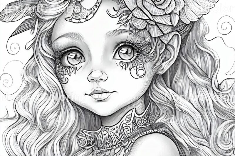 Girl Coloring Pages For Adults