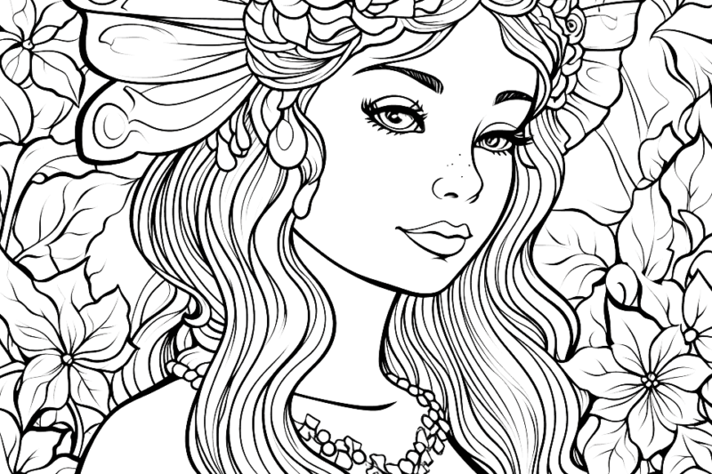 Girly Coloring Pages For Adults