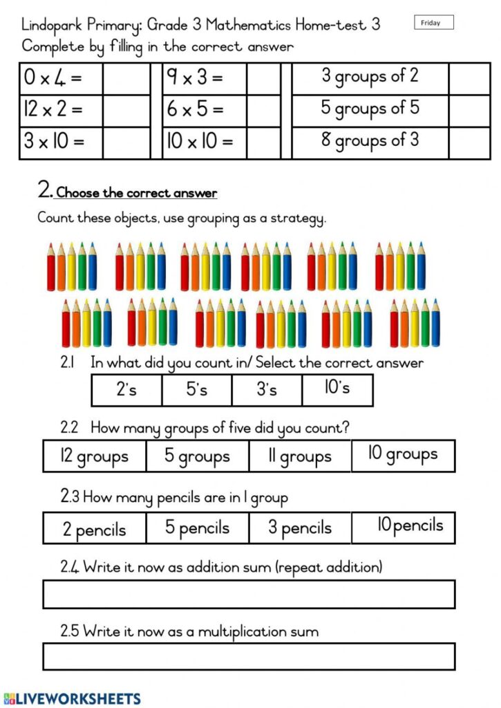 grade 3 multiplication worksheets free printable worksheet - printable ...