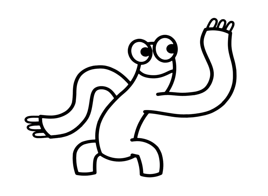 Green Rainbow Friends Coloring Page – Creative Printable Coloring page of a green character waving with a playful expression