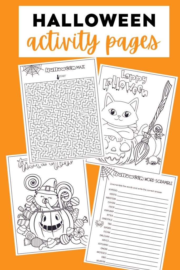 Halloween Activity Pages - Free Printables! - Kids Activity Zone