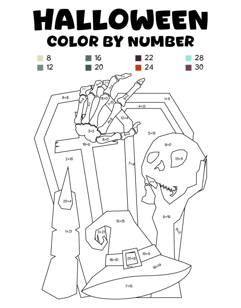 Halloween Color By Number Free