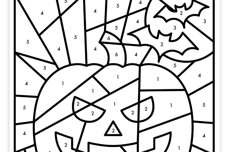 Halloween Color By Number Printable Free