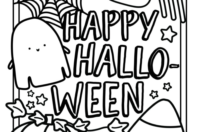 Halloween Coloring Sheet For Kids