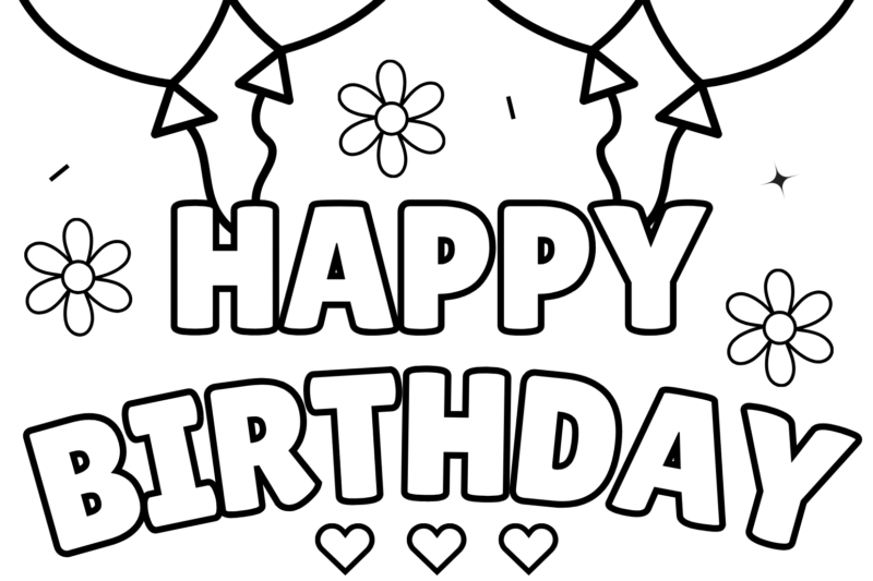 Happy Birthday Coloring Pages For Nana