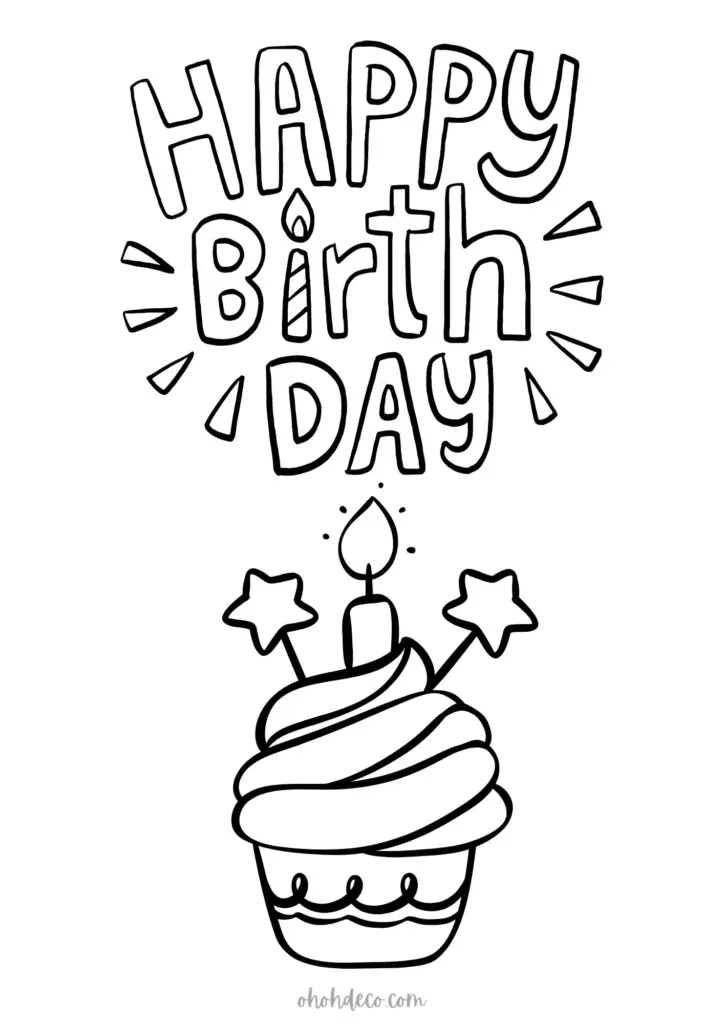 Happy Birthday Coloring Pages - Free Printable Fun for Everyone!