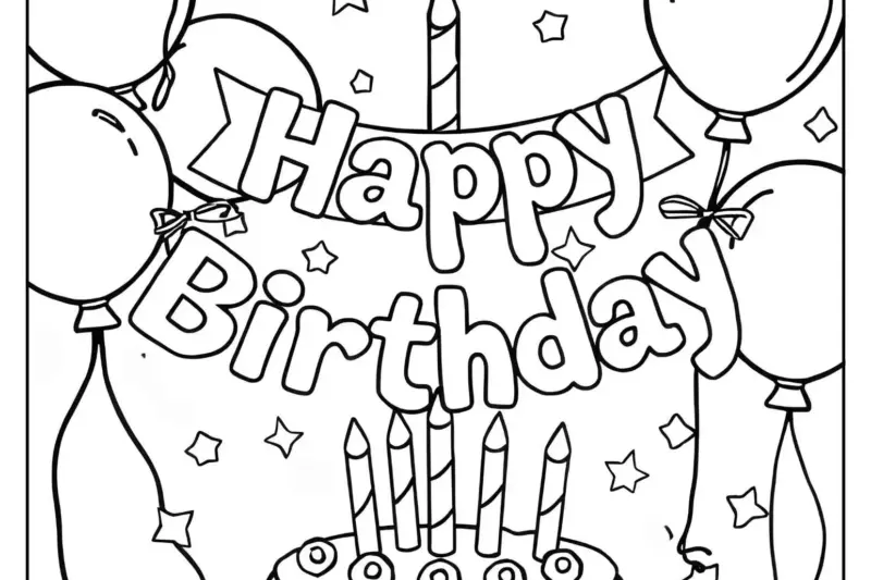 Happy Birthday Coloring Sheets Printable