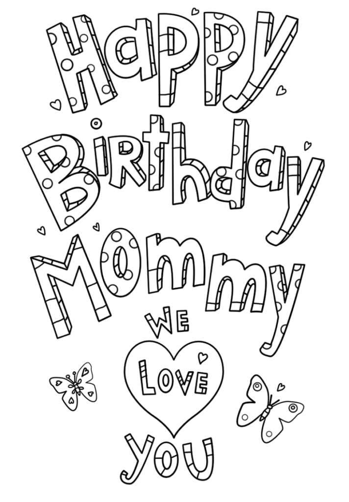 Happy Birthday Mom Card Drawings