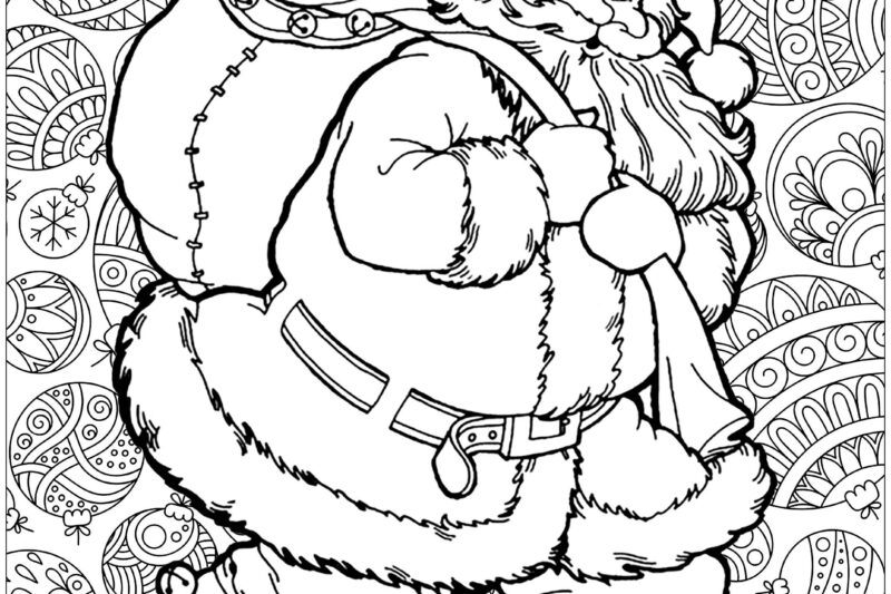 Hard Christmas Coloring Pages For Adults