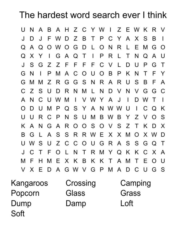 Hardest Word Search In The World Printable – Free Printable Templates Hardest Word Search In The World Printable - Free Printable Templates