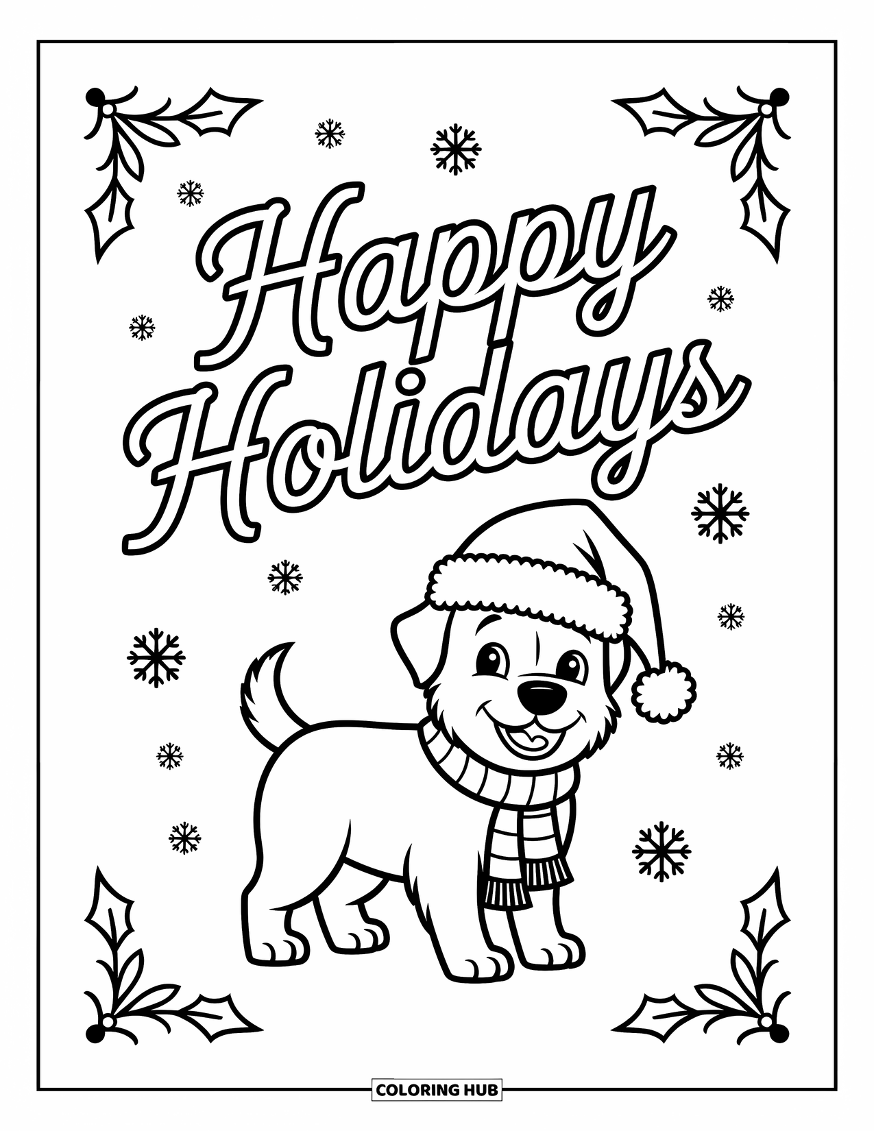 Holiday Free Printable Coloring Pages - 90+ Happy Holidays Coloring Pages for Kids & Adults (Free)
