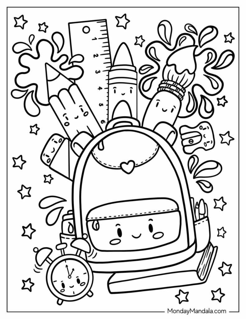 Kid Coloring Pages Back To School Kid Coloring Pages Back To School
