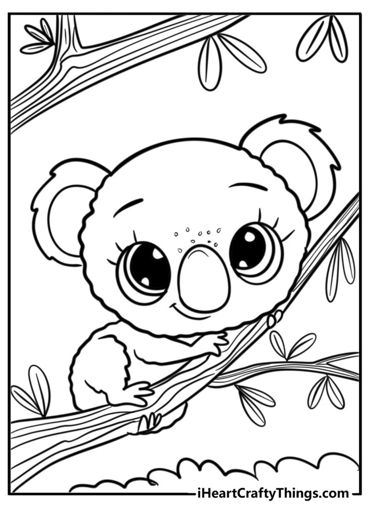 Kids Coloring Pages Animals Cute.