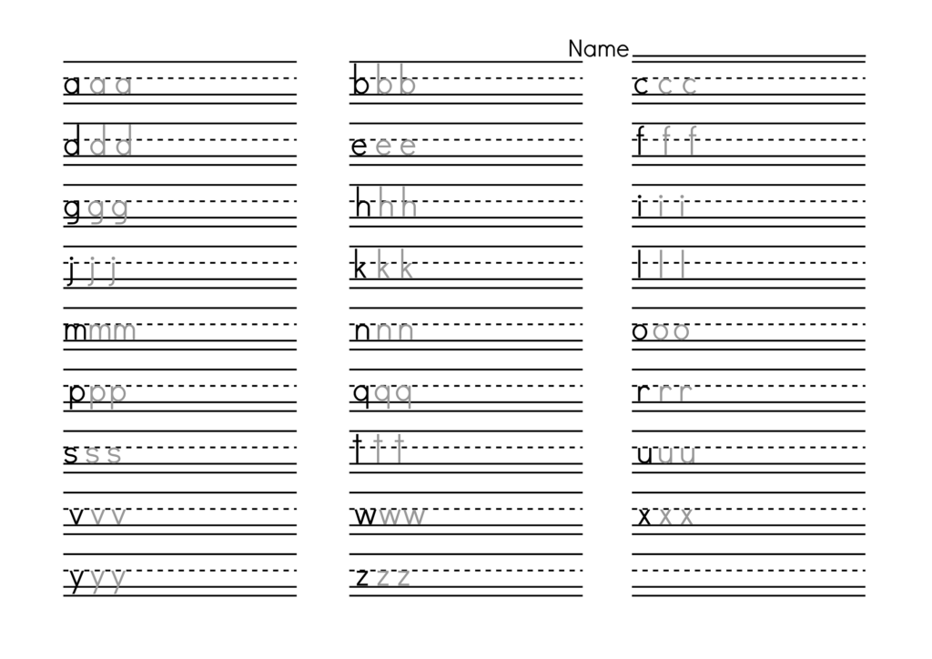 Kids Writing Pages Worksheets for Practice Kids writing pages worksheet with various letters for practice