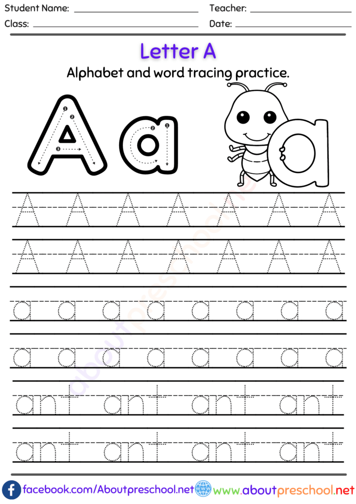 Kindergarten Alphabet Tracing Worksheets English Alphabet Worksheet