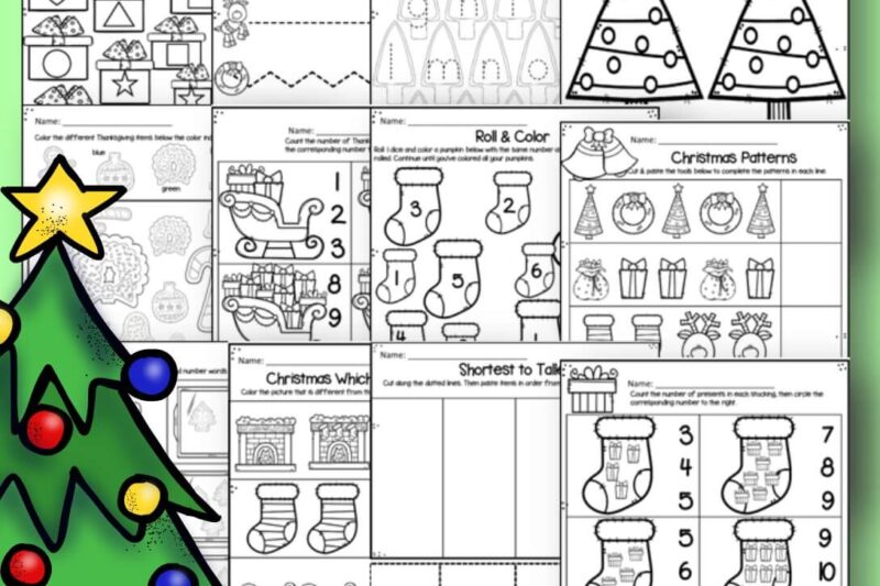 Kindergarten Christmas Worksheets Free Printables