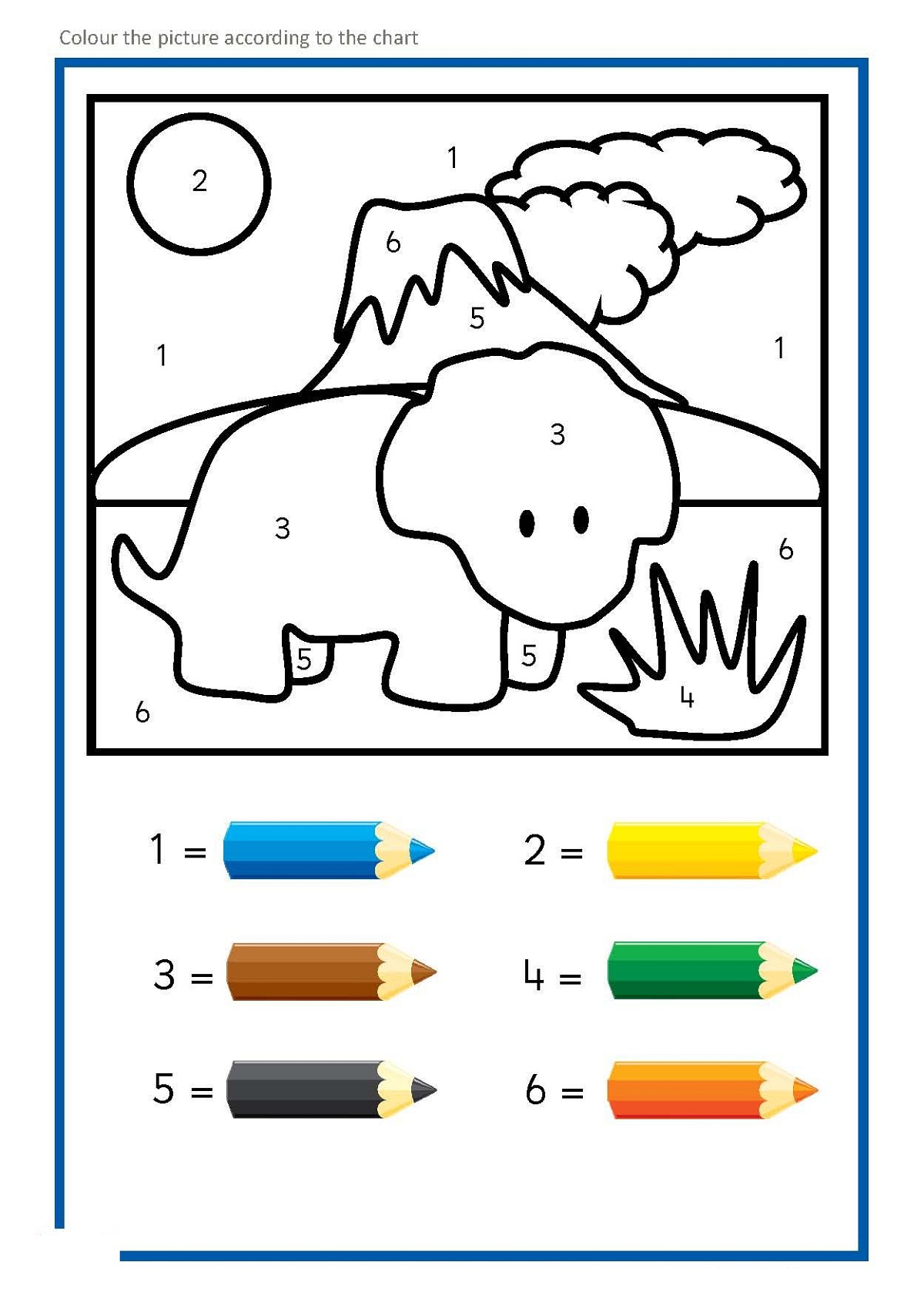 Kindergarten Coloring Worksheets Color By Number - Color By Number Kindergarten Free Printable - Educational Printable ...