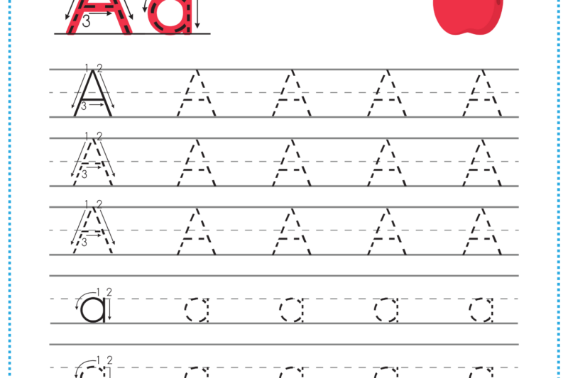 Kindergarten Free Printable Preschool Worksheets Tracing Letters