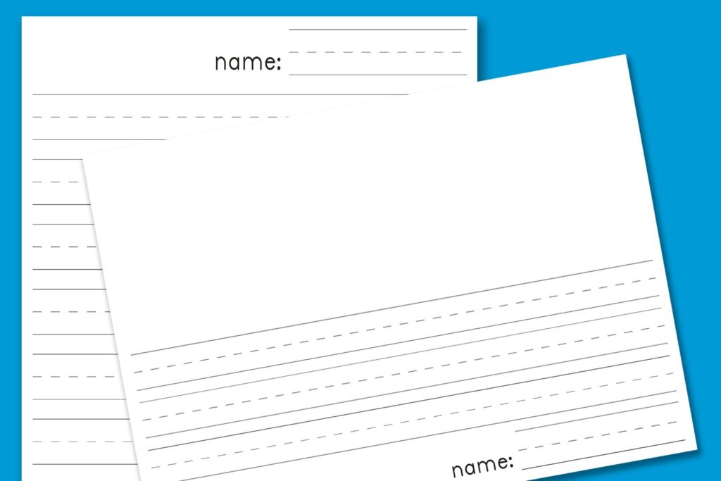 Kindergarten lined paper printable - Get free PDF file templates
