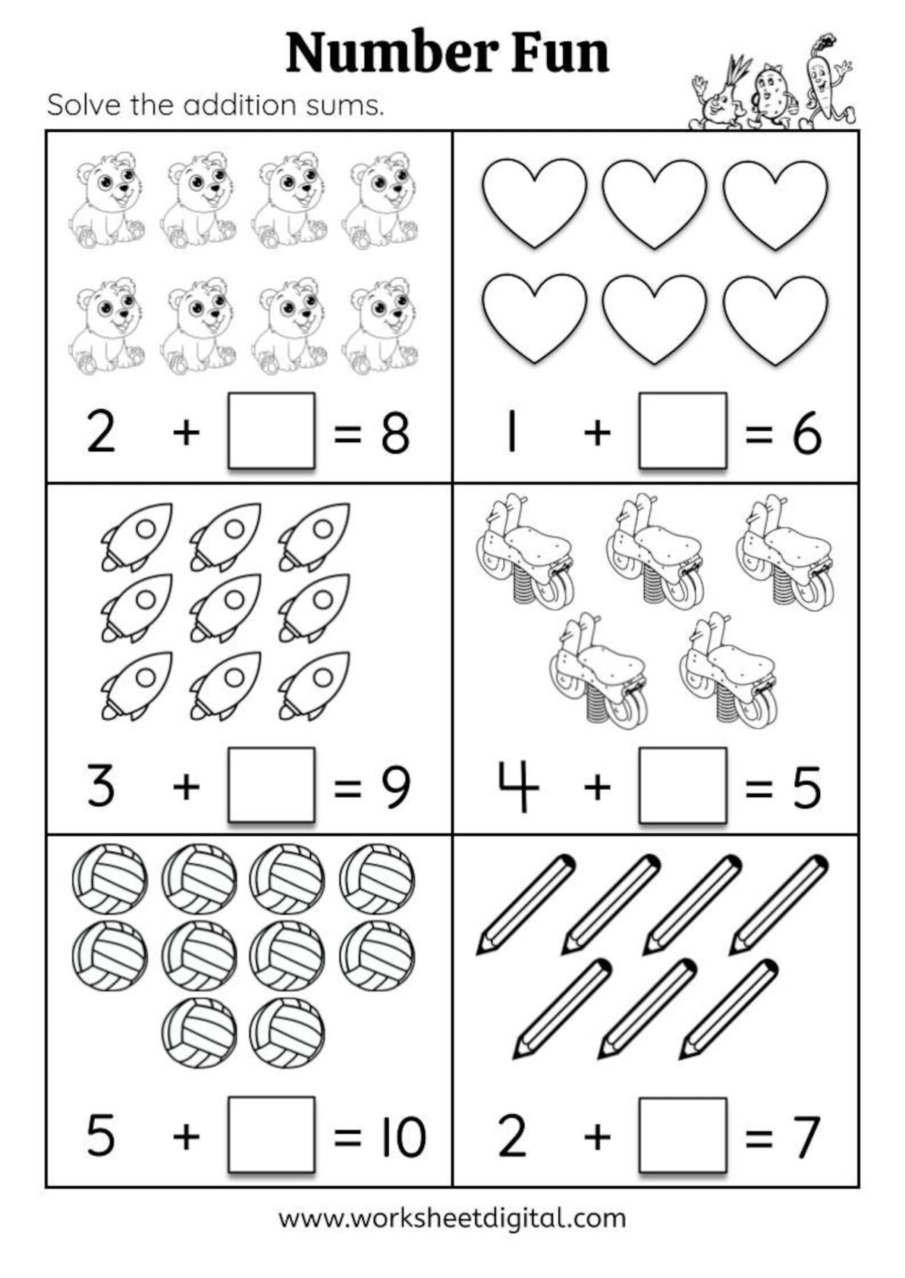 Kindergarten Math Worksheets Free Printable - Free Printable Kindergarten Math Worksheets — PrintablePad Kindergarten