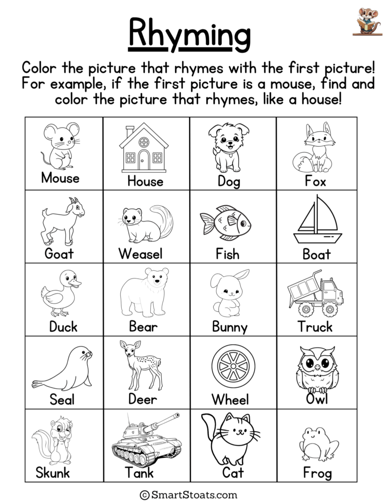 Kindergarten Rhyming Worksheets Kindergarten Rhyming Worksheets