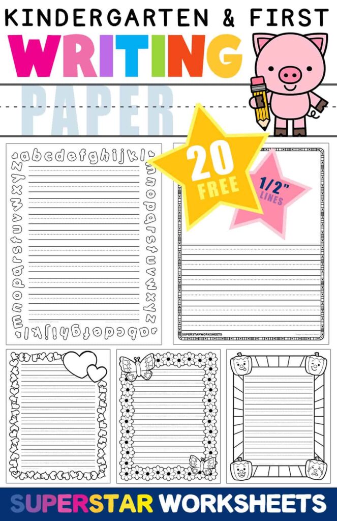 Kindergarten Writing Paper – Superstar Worksheets Kindergarten Writing Paper - Superstar Worksheets