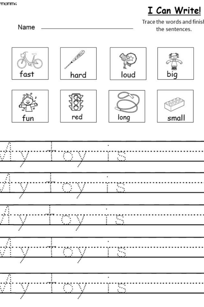 Kindergarten Writing Worksheets Printable