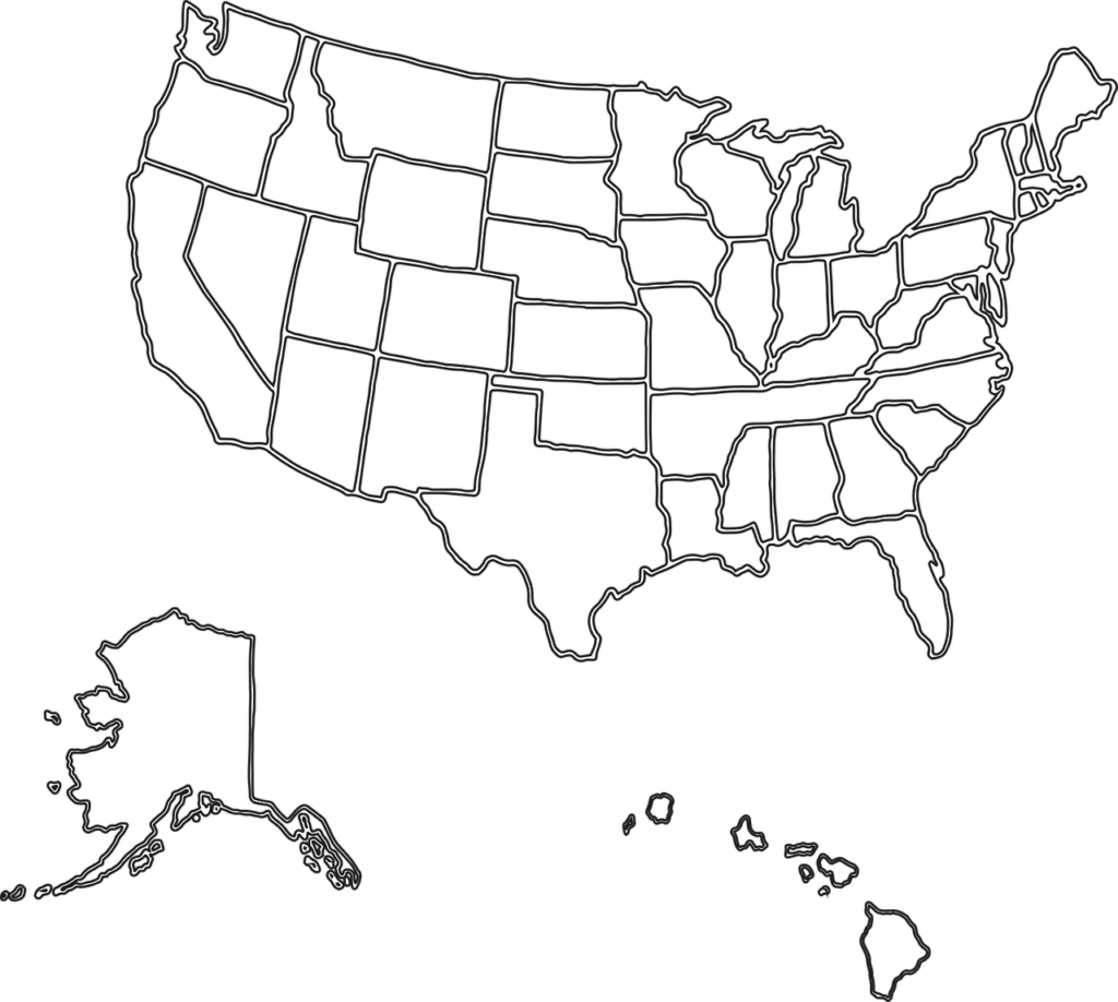 Large Blank Map Of The United States - Large Outline Map United States - Images | Picstank.com