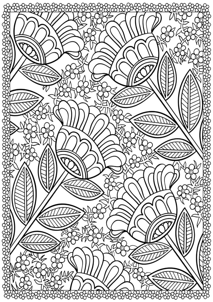 Large Print Adult Coloring Pages - Free Printable Download