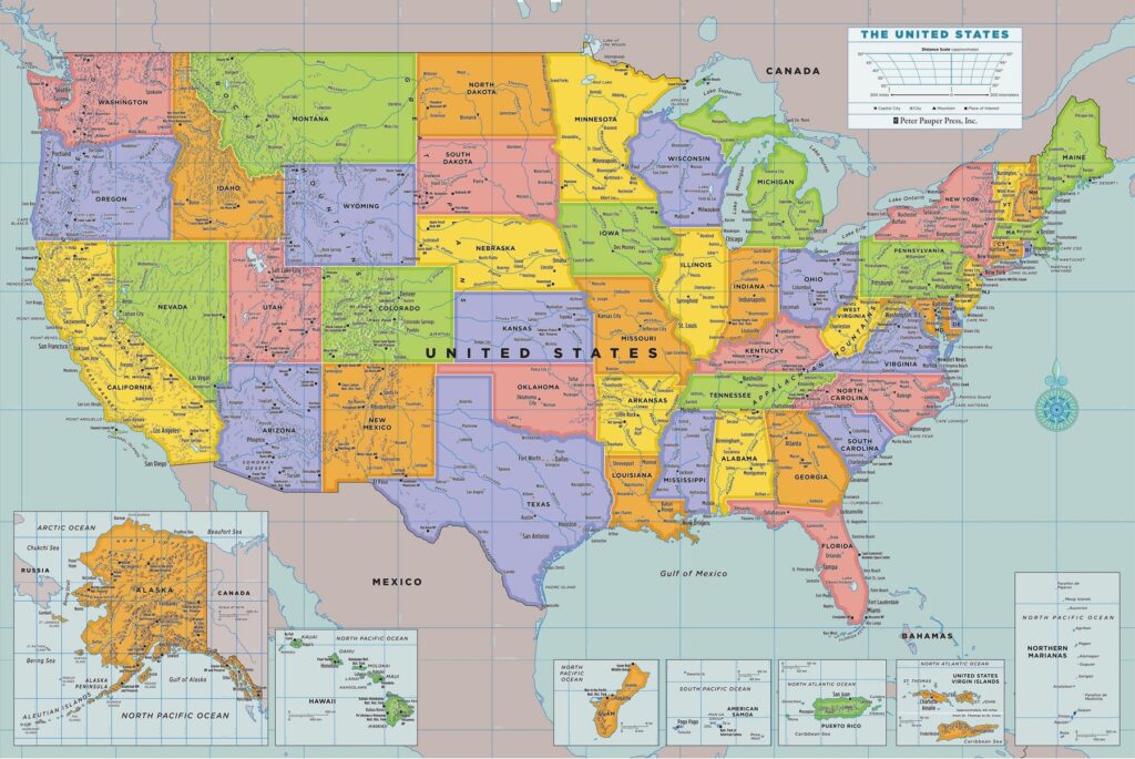 Large Printable Map Of The United States Printable Us Maps