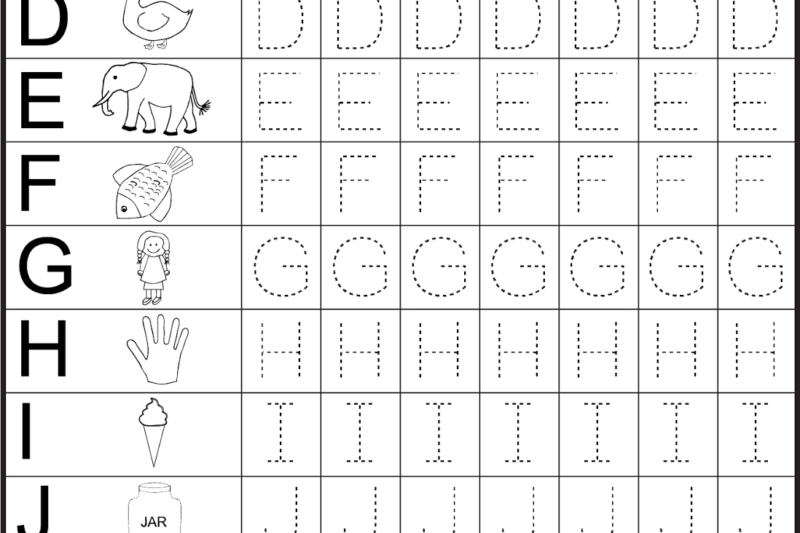 Learning To Write Letters Worksheets