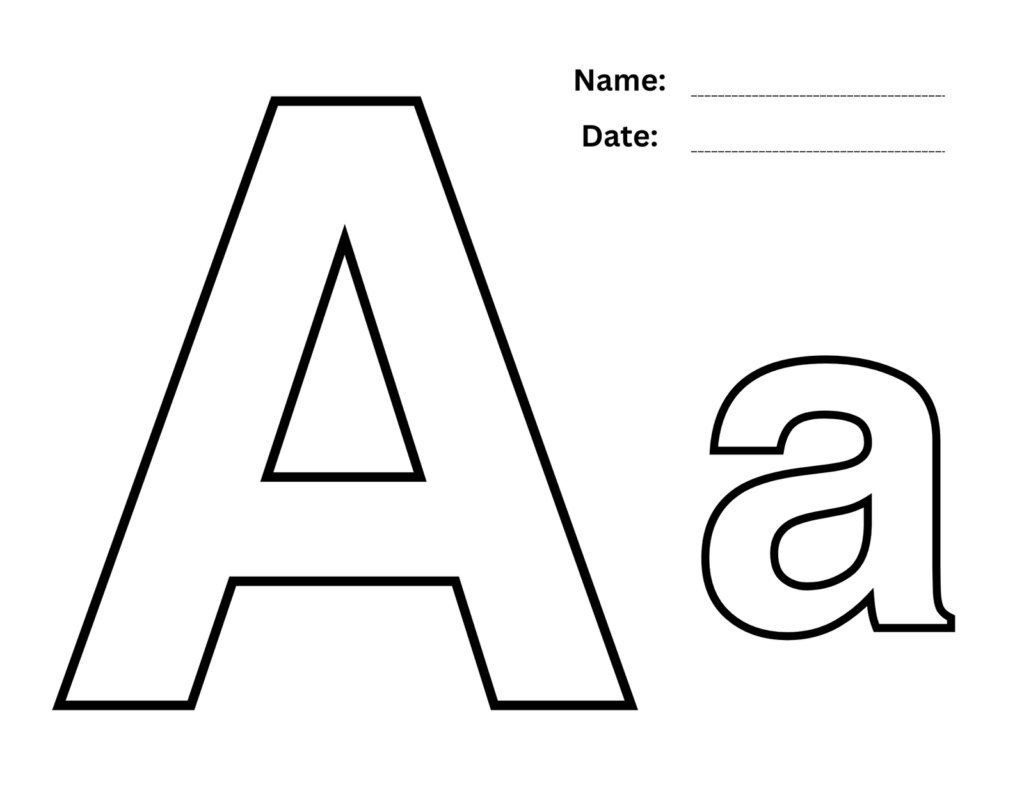 Letter A Coloring