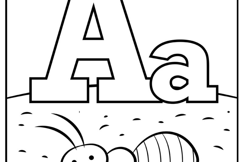 Letter A Coloring Pages Free