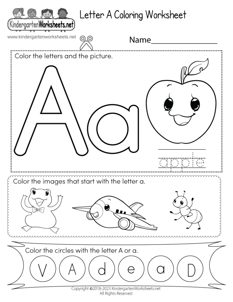 Letter A Coloring Worksheet – Free Printable, Digital, & PDF … Letter A Coloring Worksheet - Free Printable, Digital, & PDF ...