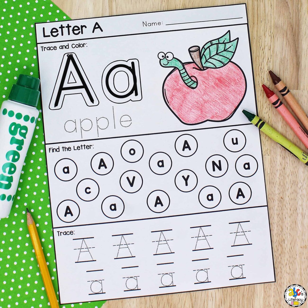 Letter A Pictures For Kindergarten - Letter A Printable Preschool Worksheet For Letter Recognition - Letter ...