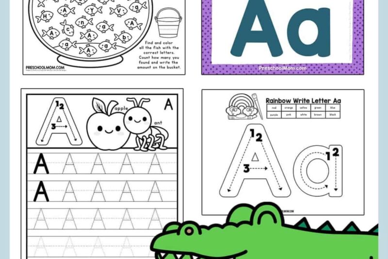 Letter A Printouts For Preschoolers
